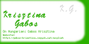 krisztina gabos business card
